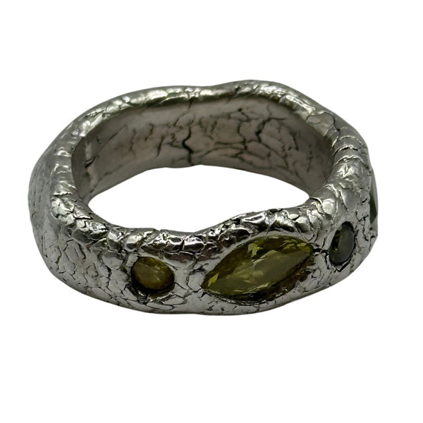 Olive Nugget Ring Size 7.5