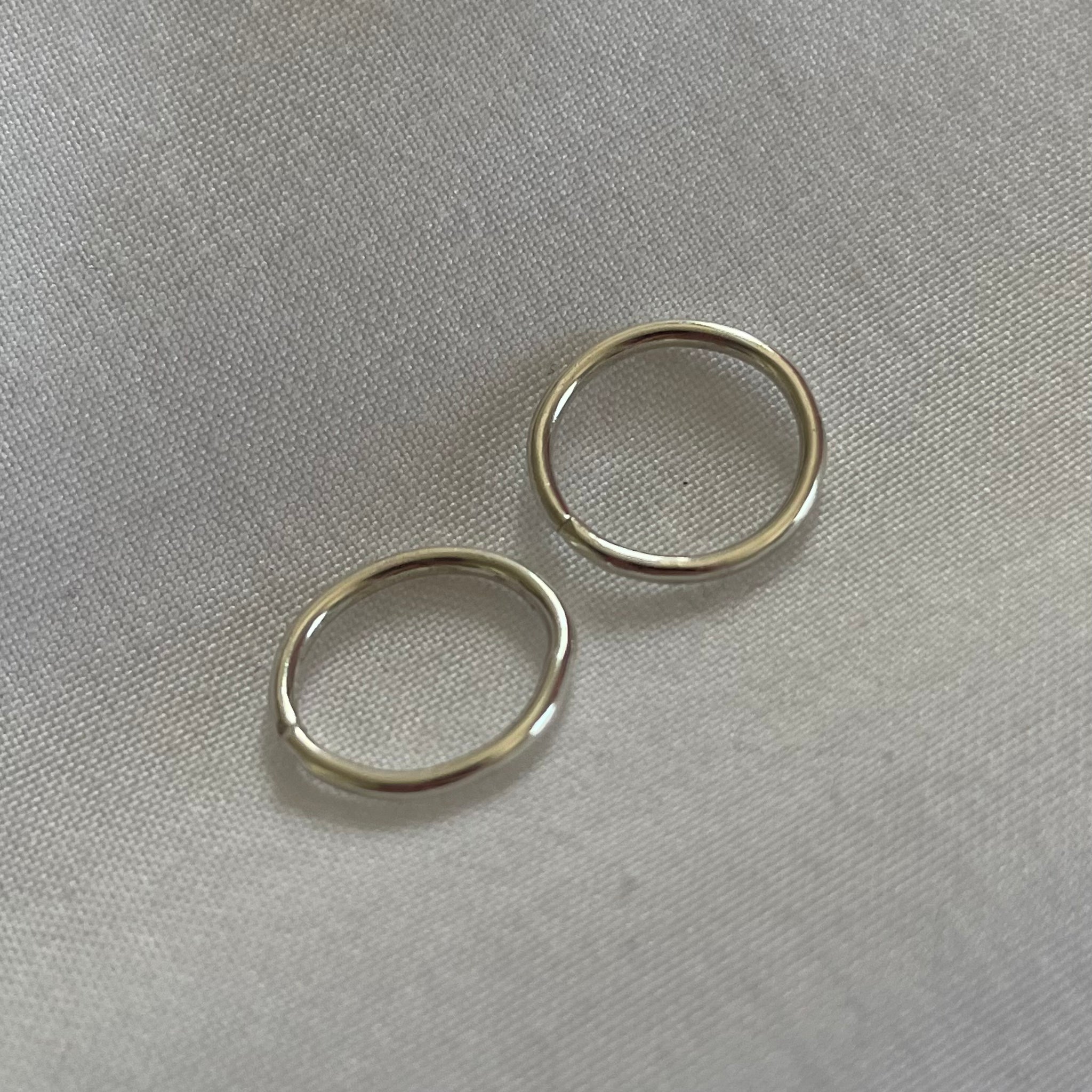 8mm Silver Huggie Hoops